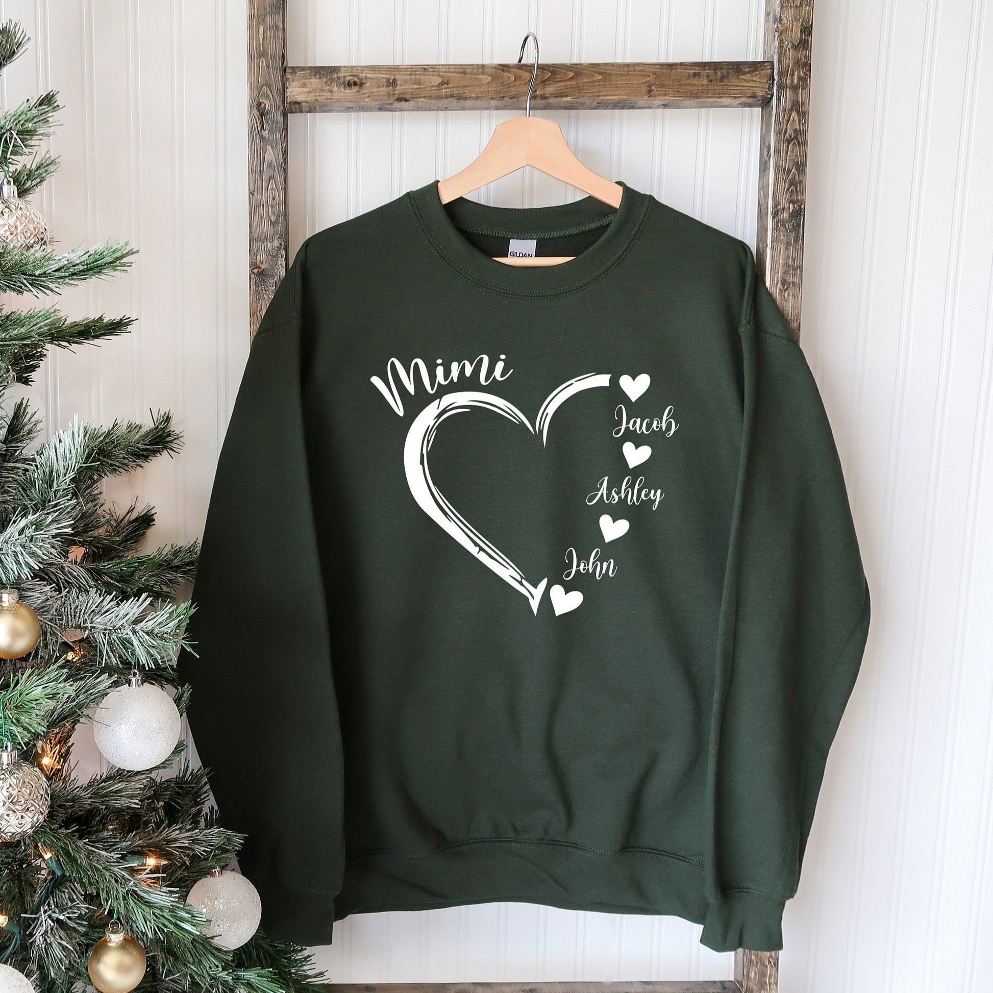 Sudadera unisex personalizada con capucha y texto "Los amores de mamá": regalo para la abuela 