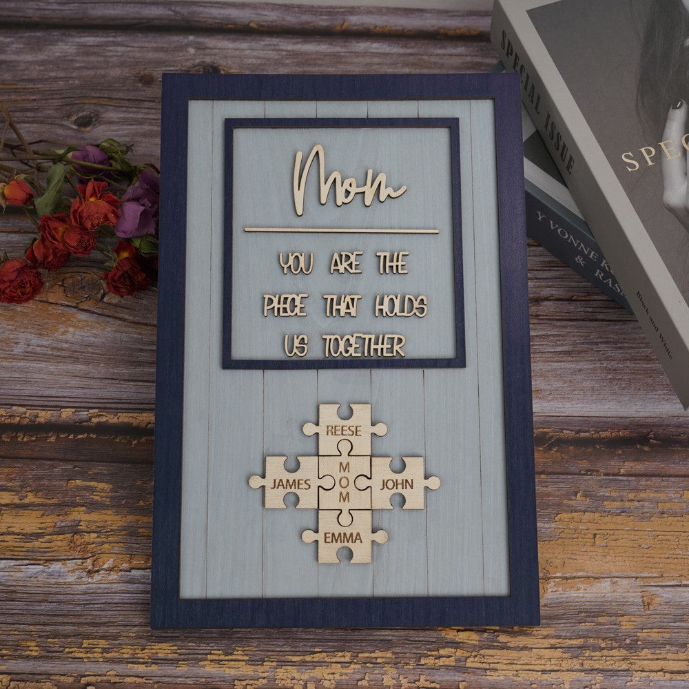 Mom Puzzle Sign Personalized Gift For Mother's Day