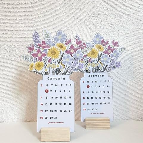 2024 Bloomy Flowers Desk Calendar - MyLoveCustom(New)