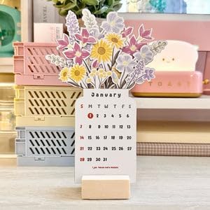 2024 Bloomy Flowers Desk Calendar - MyLoveCustom(New)