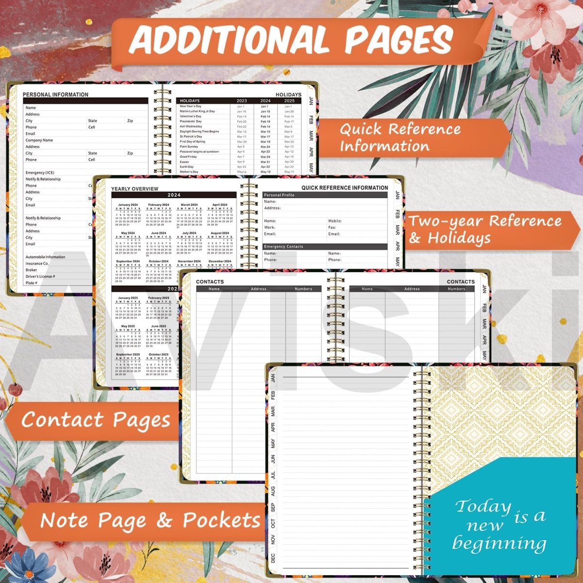 2024 Planner, Weekly & Monthly Planner Home or Office Use for Gifts - MyLoveCustom(New)