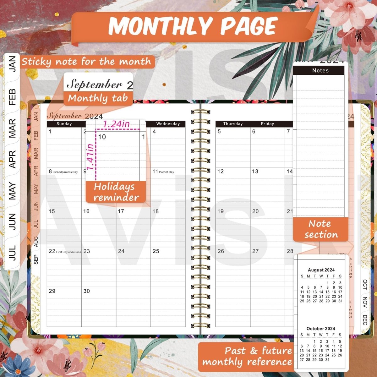 2024 Planner, Weekly & Monthly Planner Home or Office Use for Gifts - MyLoveCustom(New)