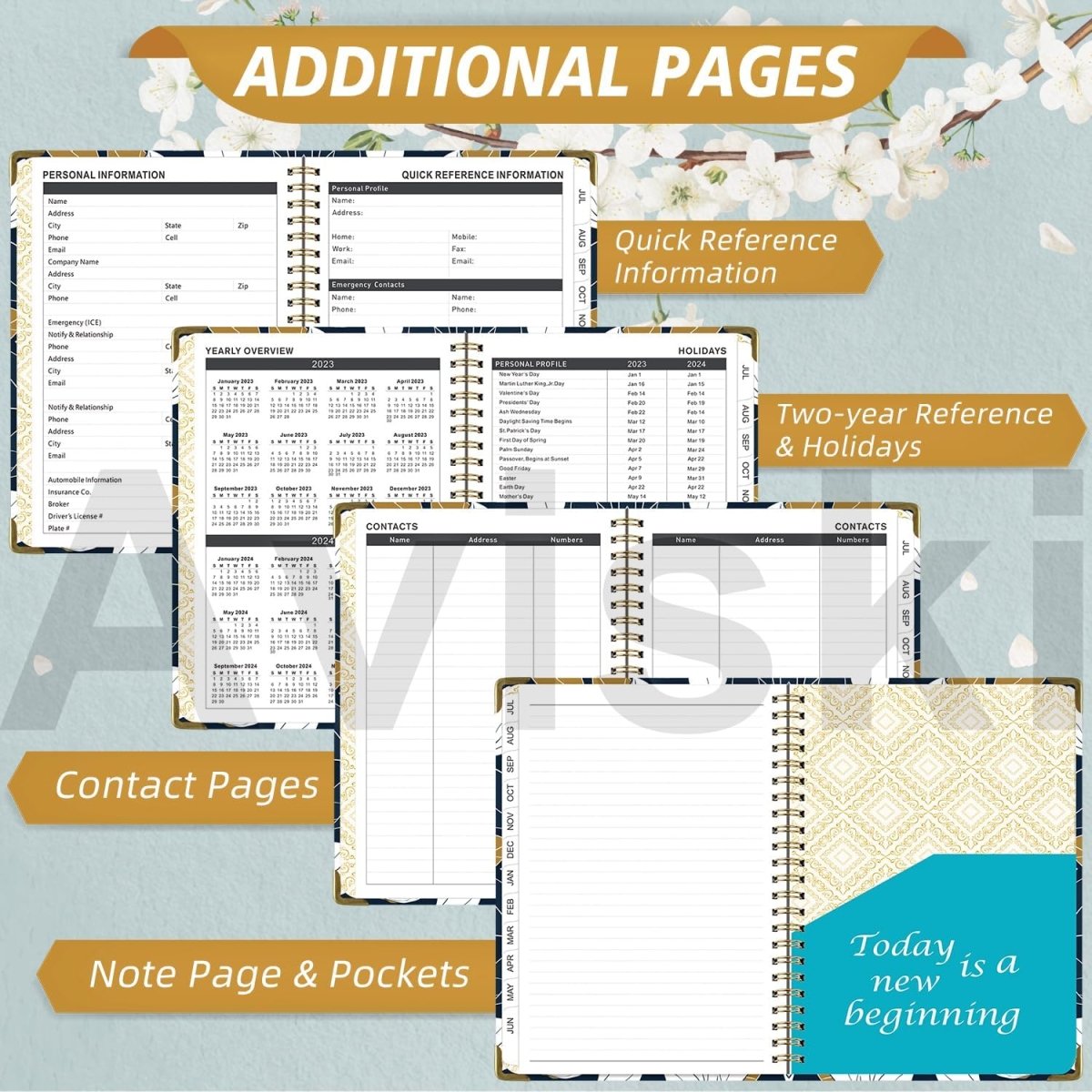 2024 Planner, Weekly & Monthly Planner Home or Office Use for Gifts - MyLoveCustom(New)