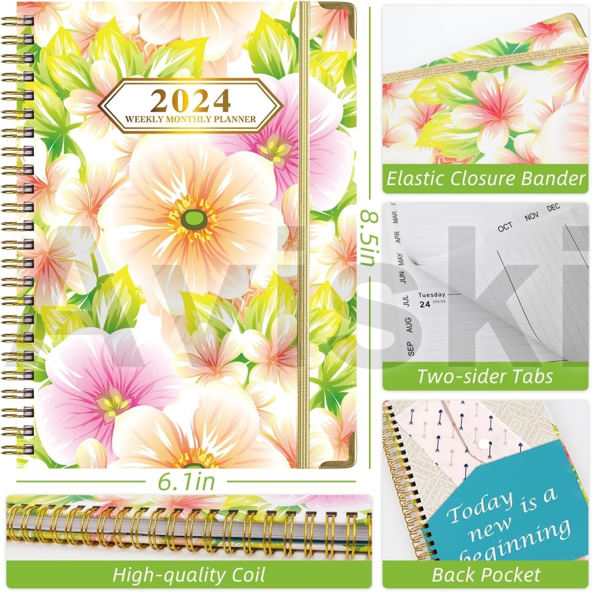 2024 Planner, Weekly & Monthly Planner Home or Office Use for Gifts - MyLoveCustom(New)