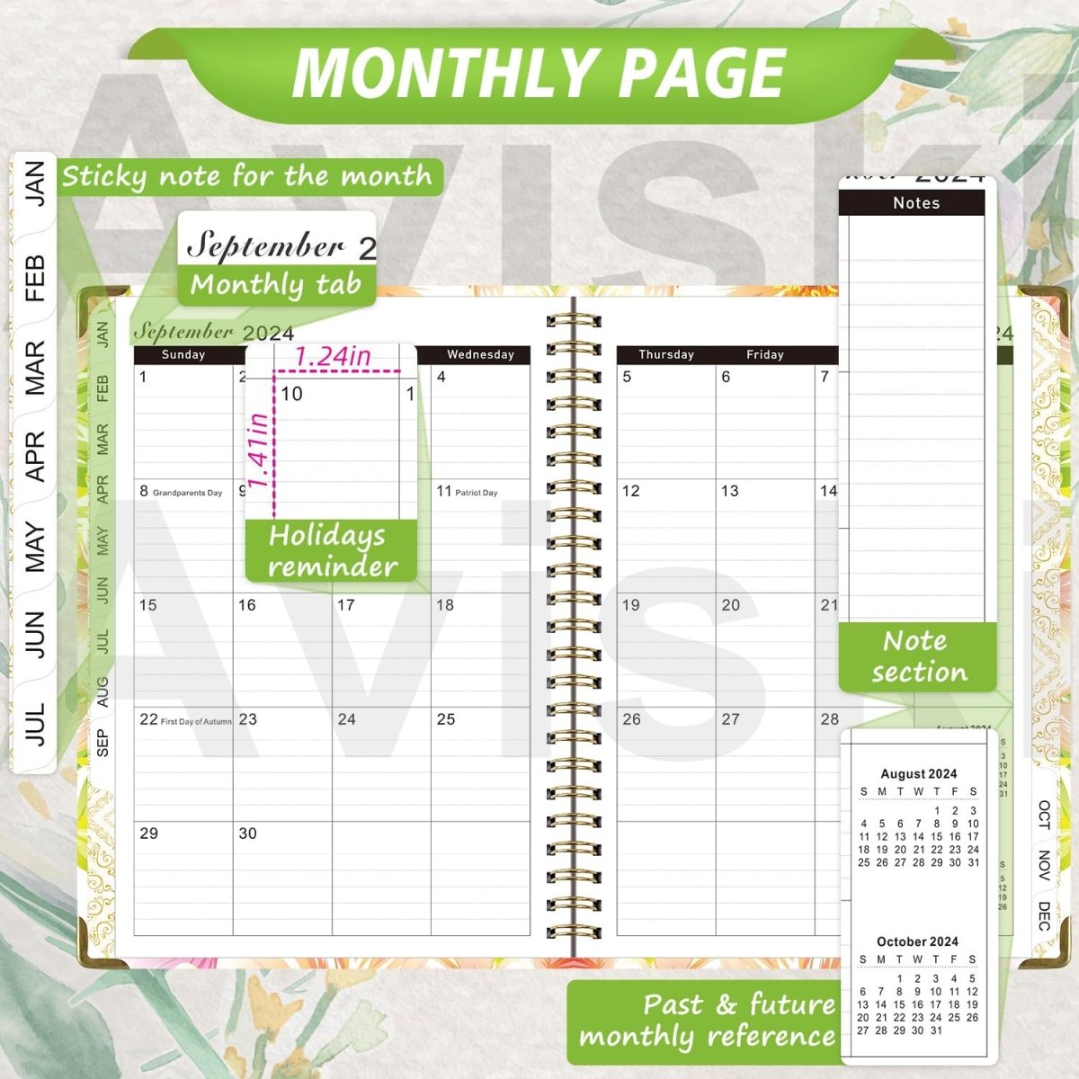 2024 Planner, Weekly & Monthly Planner Home or Office Use for Gifts - MyLoveCustom(New)