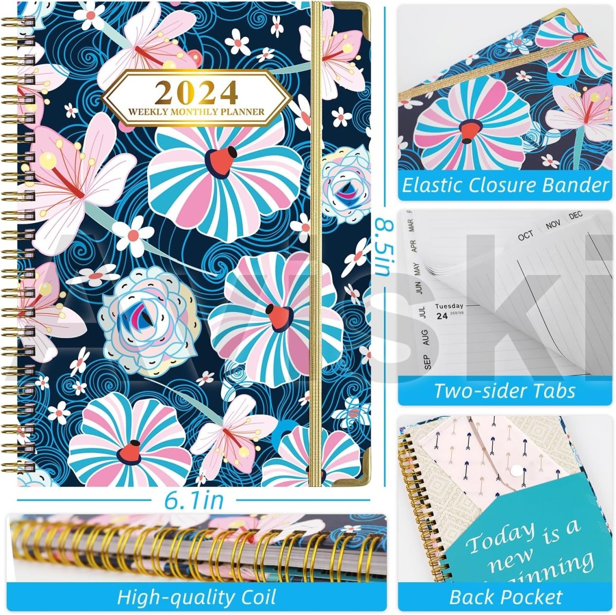 2024 Planner, Weekly & Monthly Planner Home or Office Use for Gifts - MyLoveCustom(New)