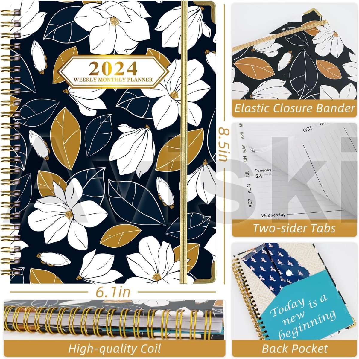 2024 Planner, Weekly & Monthly Planner Home or Office Use for Gifts - MyLoveCustom(New)