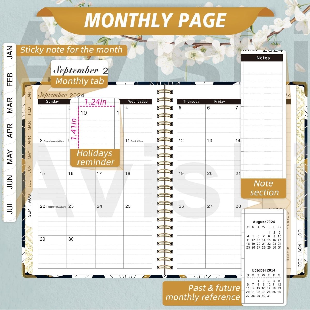 2024 Planner, Weekly & Monthly Planner Home or Office Use for Gifts - MyLoveCustom(New)