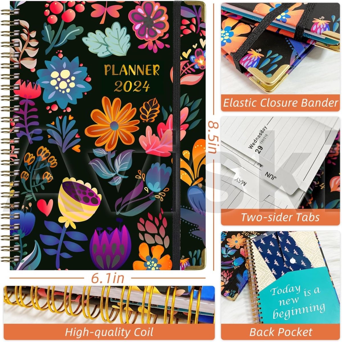 2024 Planner, Weekly & Monthly Planner Home or Office Use for Gifts - MyLoveCustom(New)