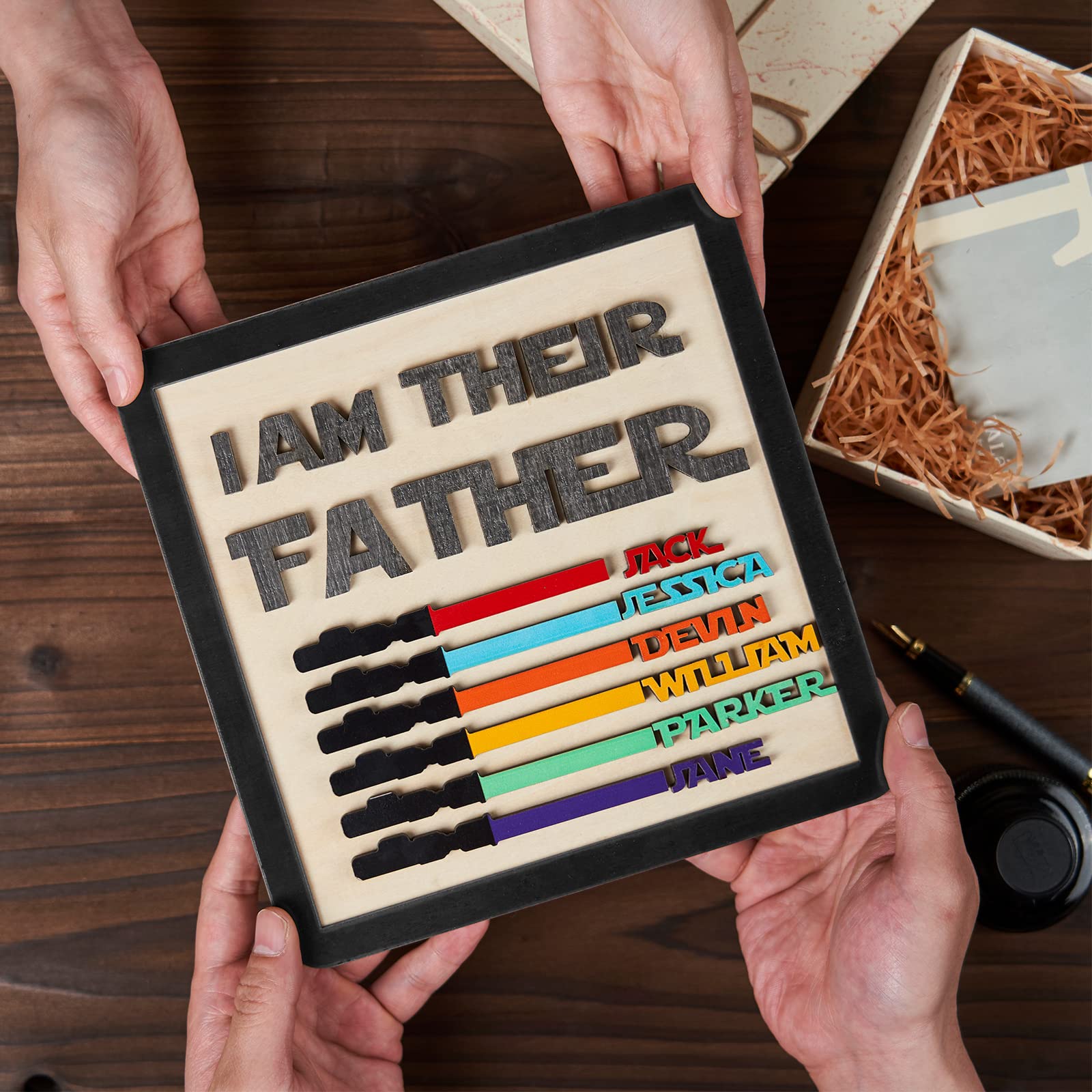 Personalized I Am Their Father Engraved Sign