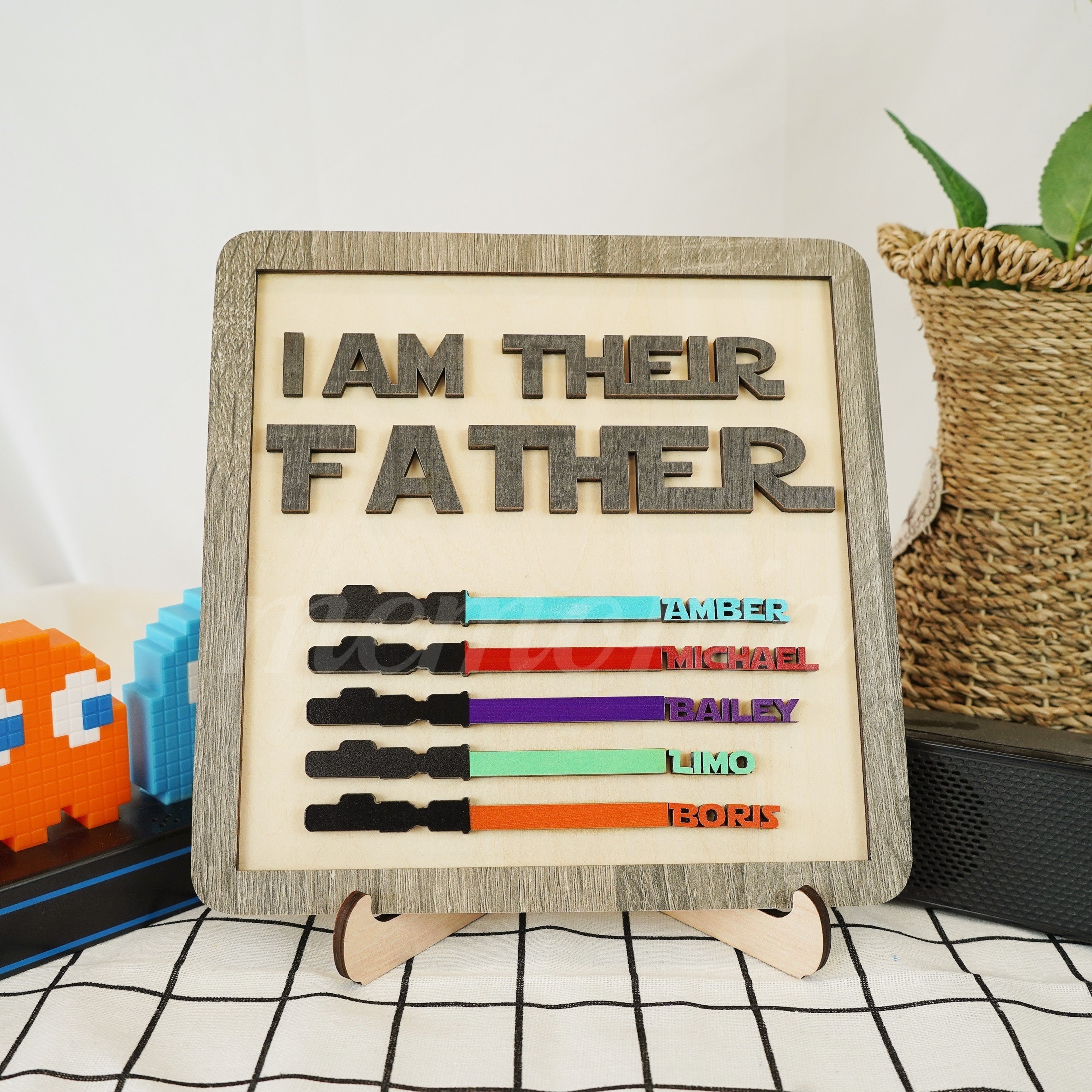 Personalized I Am Their Father Engraved Sign