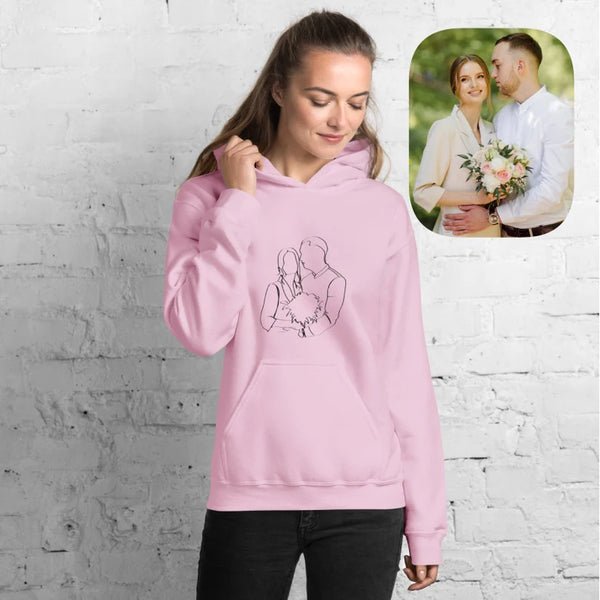 Custom Embroidered Hoodie, Couple Friend Family Gift - MyLoveCustom(New)