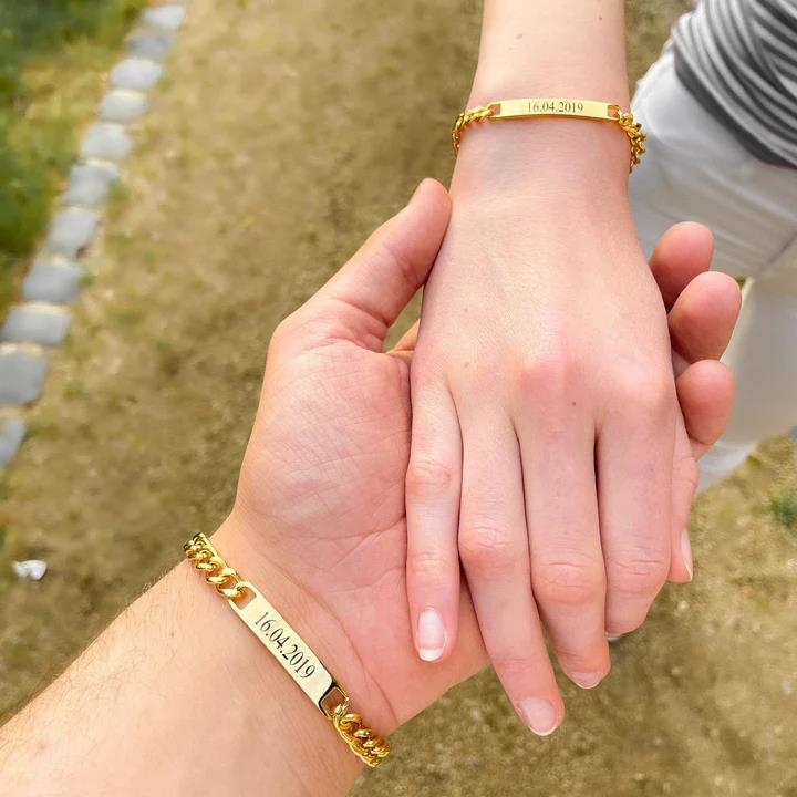 Engraved Love Couple Bracelets - MyLoveCustom(New)