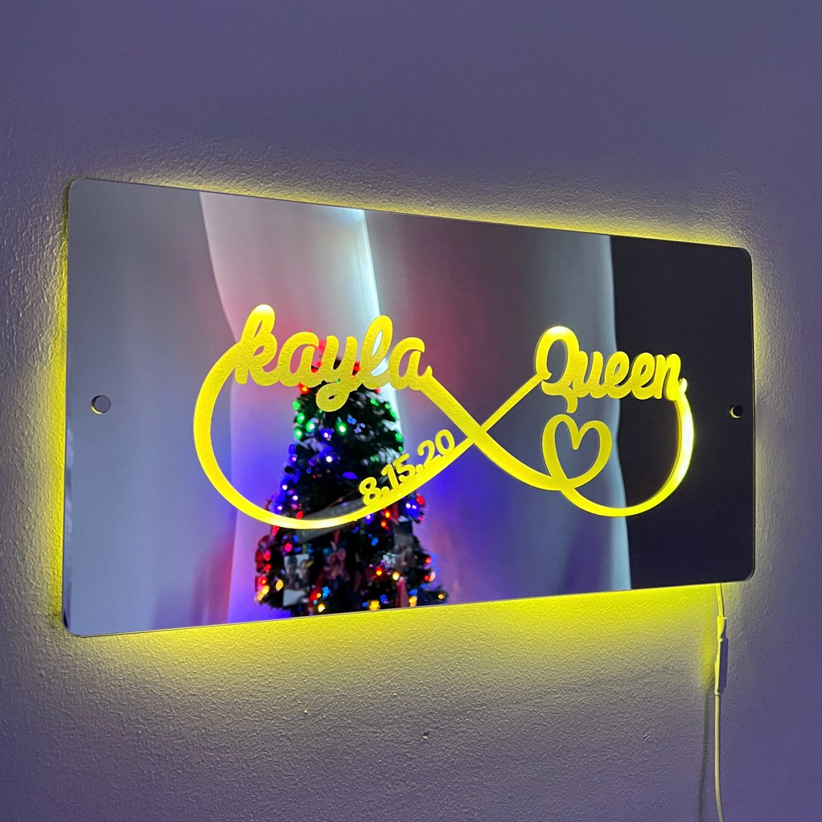 Hot Sale Personalized Name Infinity Sign Light Up Mirror【BUY 2 GET FREE SHIPPING】 - MyLoveCustom(New)