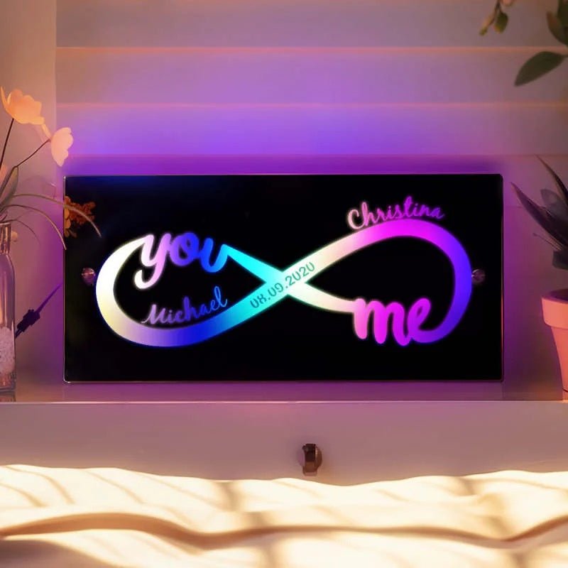 Hot Sale Personalized Name Infinity Sign Light Up Mirror【BUY 2 GET FREE SHIPPING】 - MyLoveCustom(New)