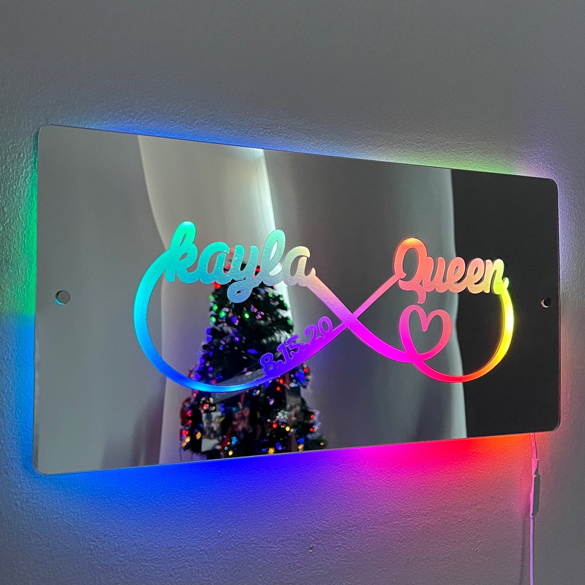 Hot Sale Personalized Name Infinity Sign Light Up Mirror【BUY 2 GET FREE SHIPPING】 - MyLoveCustom(New)