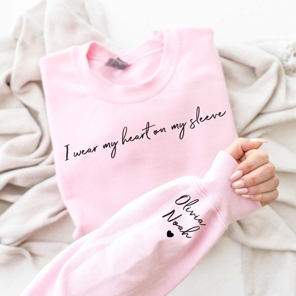 I wear my heart on my sleeve, custom T-shirt/Sweatshirt/Hoodie - MyLoveCustom(New)