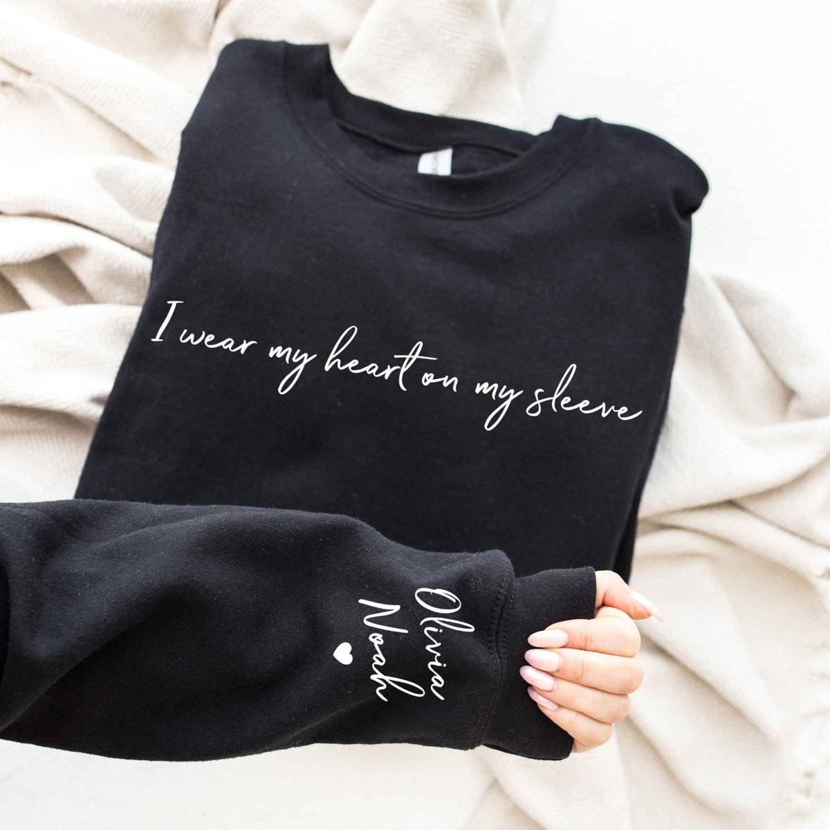 I wear my heart on my sleeve, custom T-shirt/Sweatshirt/Hoodie - MyLoveCustom(New)