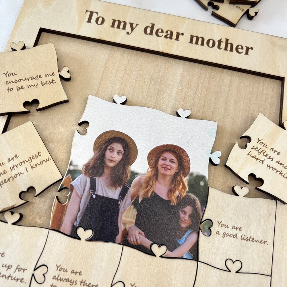 Mother's Day ❤️ 12 Reasons Why I Love My Mom Personalized Photo Wooden Puzzle - MyLoveCustom(New)