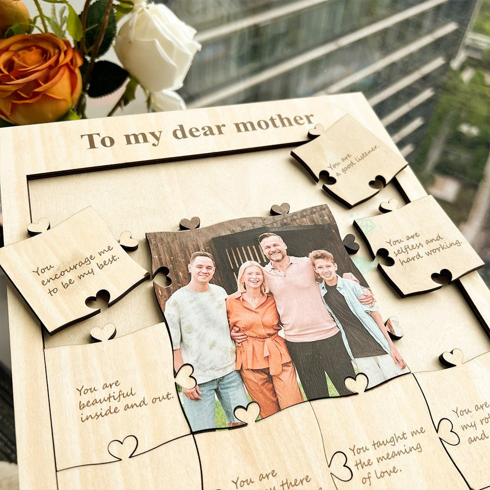 Mother's Day ❤️ 12 Reasons Why I Love My Mom Personalized Photo Wooden Puzzle - MyLoveCustom(New)