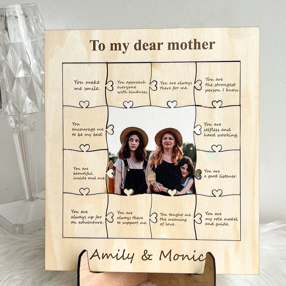 Mother's Day ❤️ 12 Reasons Why I Love My Mom Personalized Photo Wooden Puzzle - MyLoveCustom(New)