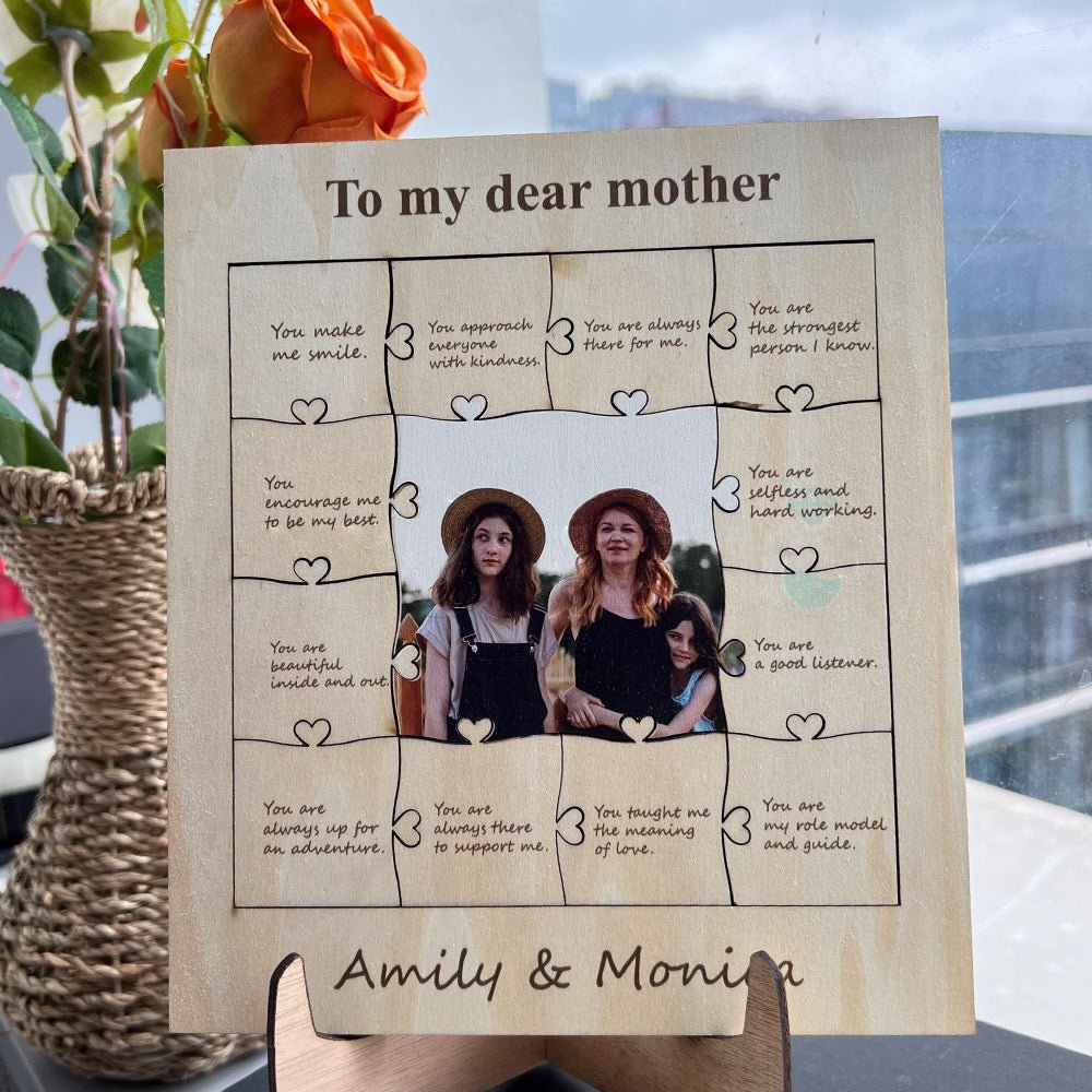 Mother's Day ❤️ 12 Reasons Why I Love My Mom Personalized Photo Wooden Puzzle - MyLoveCustom(New)