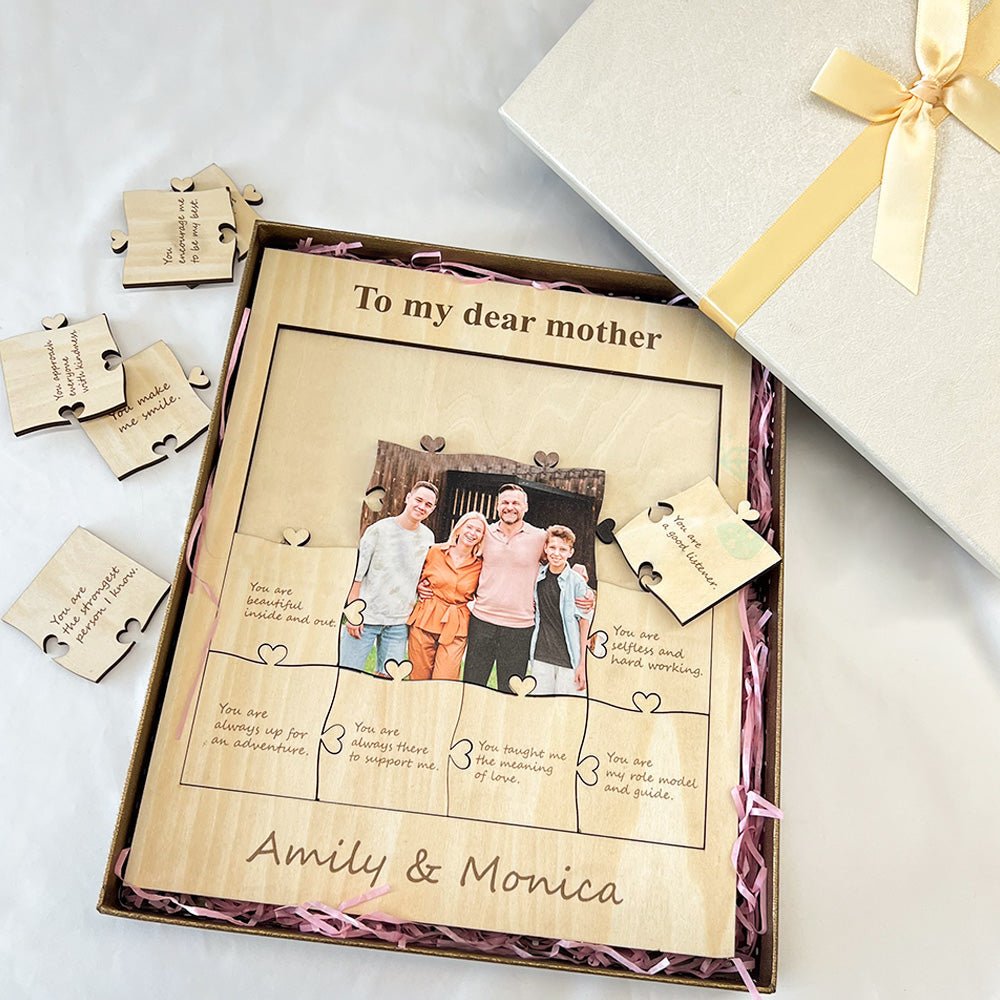 Mother's Day ❤️ 12 Reasons Why I Love My Mom Personalized Photo Wooden Puzzle - MyLoveCustom(New)