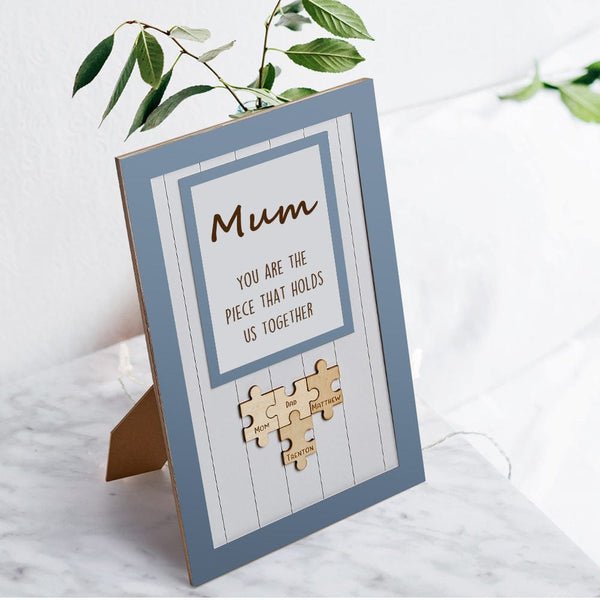 Mother's Day Puzzle Plaque Gifts for Mom You Are The Piece That Holds Us Together 3-6 Puzzle Pieces - MyLoveCustom(New)