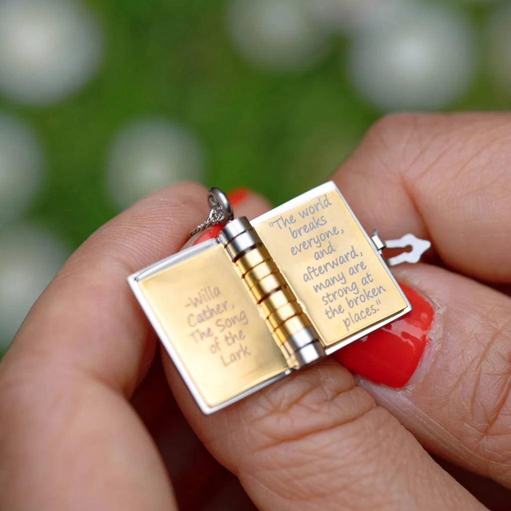 Personalized Book Necklace