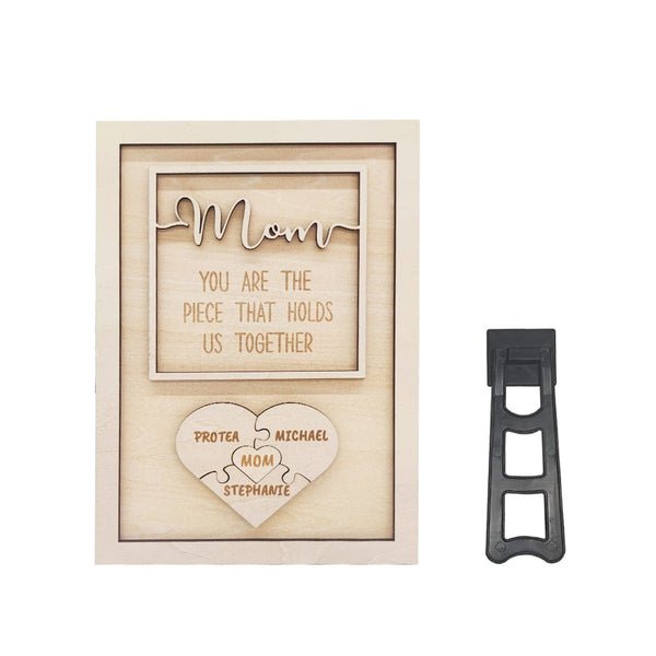 Personalized Puzzle Plaque Mom You Are the Piece That Holds Us Together Mother's Day Gift - MyLoveCustom(New)