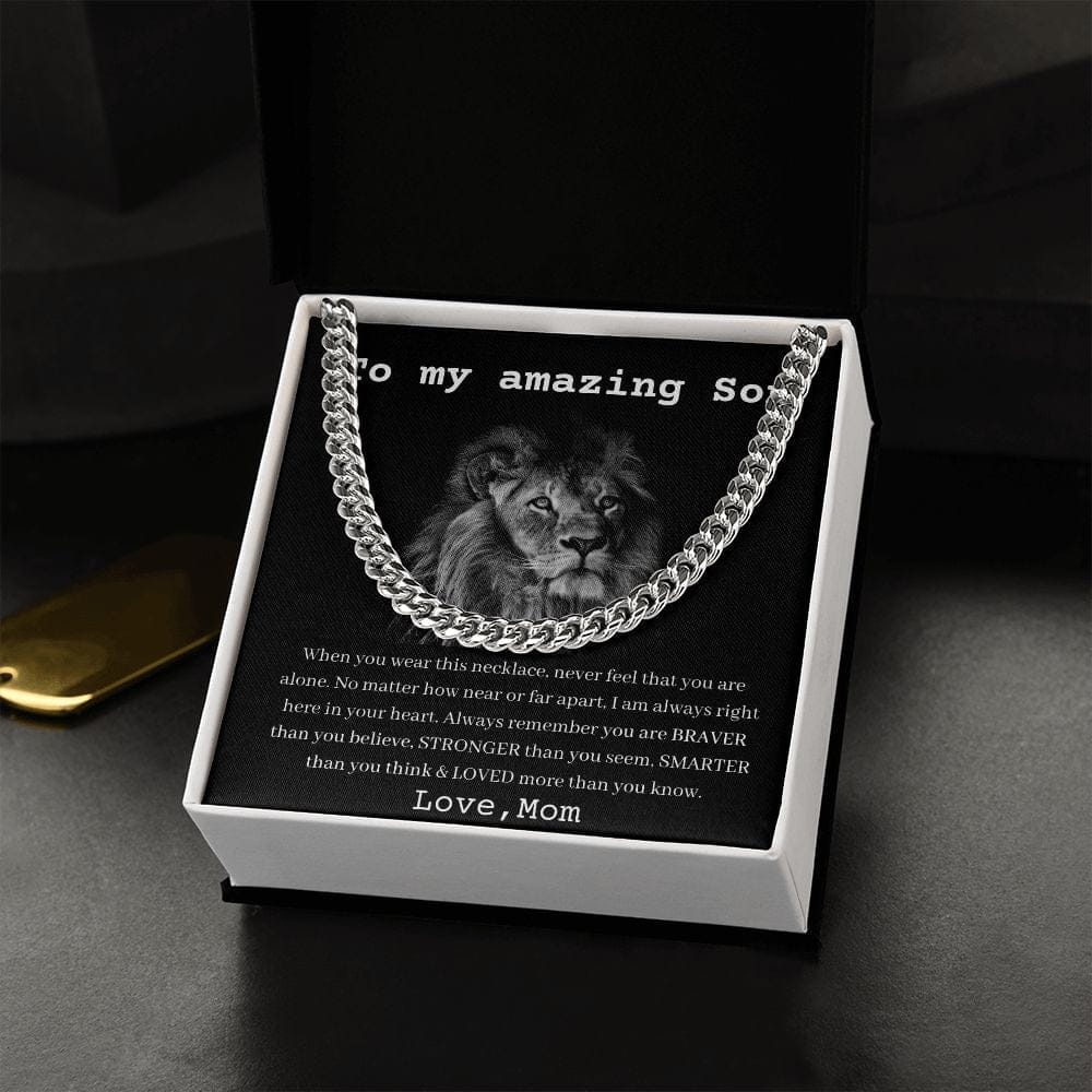 To My Amazing Son - Love Mom - Cuban Link Chain - MyLoveCustom(New)